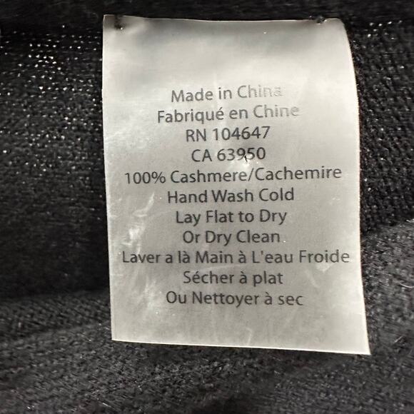 Kinross Cashmere Twist Stitch Poncho Women's One Size Black Dune Luxury Warmth - Picture 10 of 10